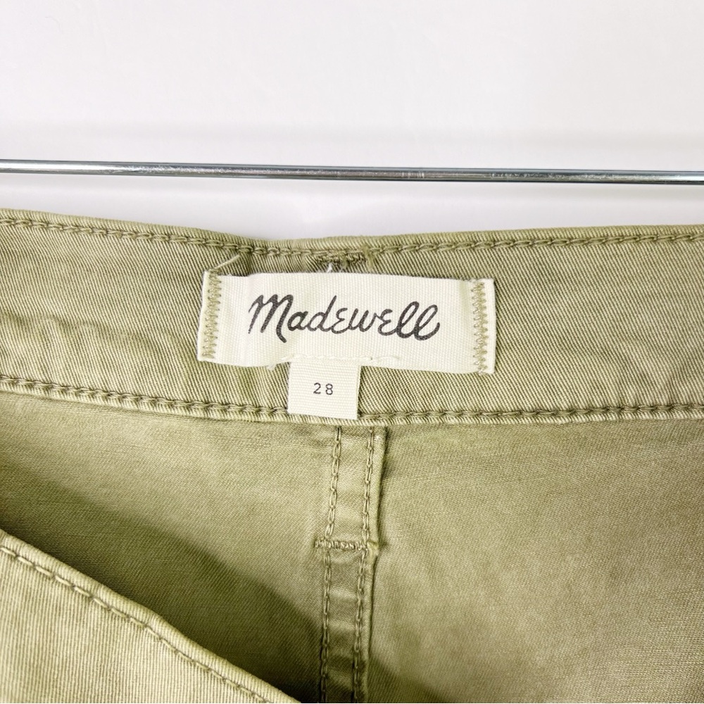Madewell Griff Tapered Stovepipe Fatigue Cargo Pants High Rise Olive Green SZ 28 - Picture 5 of 14
